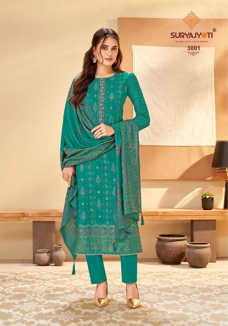 Suryajyoti Pushpa Vol 3 Modal Wholesale Salwar Suit Catalog — Wholesale Salwar Suits, MPA wholesale from Surat - Gallery Image 7